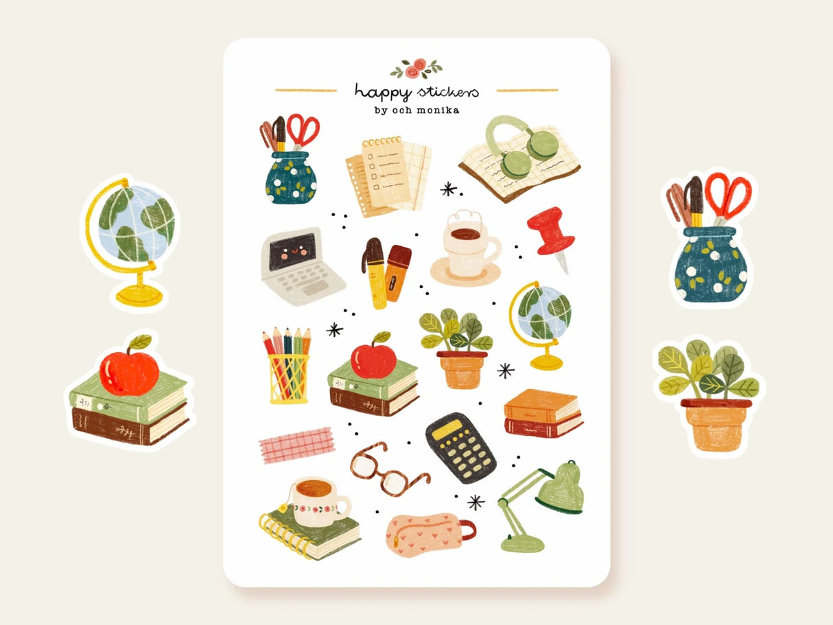A sticker sheet full of cute little stickers perfect for planners, journals, or scrapbooking ❤