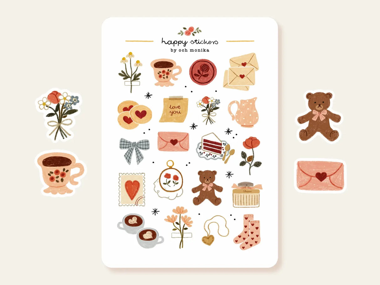 A sticker sheet full of cute little stickers perfect for planners, journals, or scrapbooking ❤