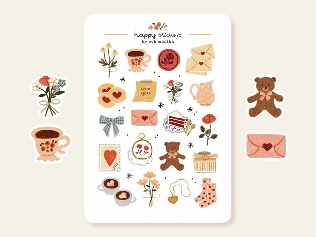 A sticker sheet full of cute little stickers perfect for planners, journals, or scrapbooking ❤