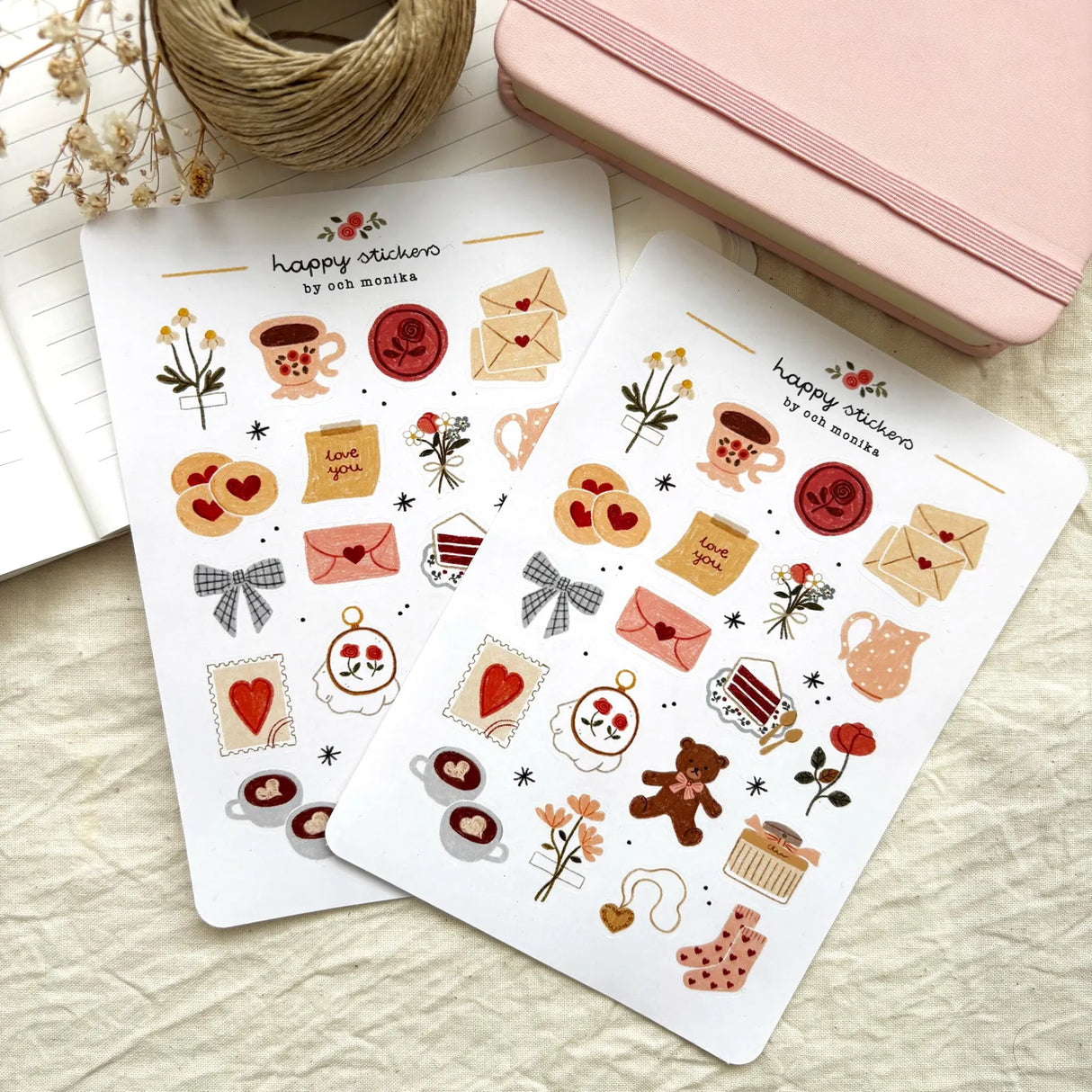 A sticker sheet full of cute little stickers perfect for planners, journals, or scrapbooking ❤