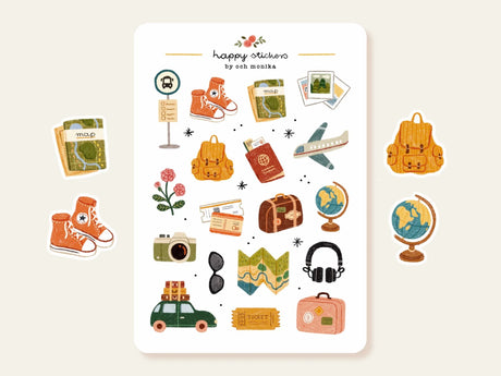 A sticker sheet full of cute little stickers perfect for planners, journals, or scrapbooking ❤