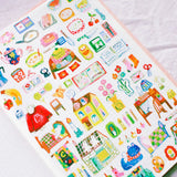 This PET tape is kiss-cut for your convenience. The tape is made of a thin, matte, clear material that is great for journaling! The theme of the tape is a play on the word homebody so all of the stickers are related to the home or activities you do at home.