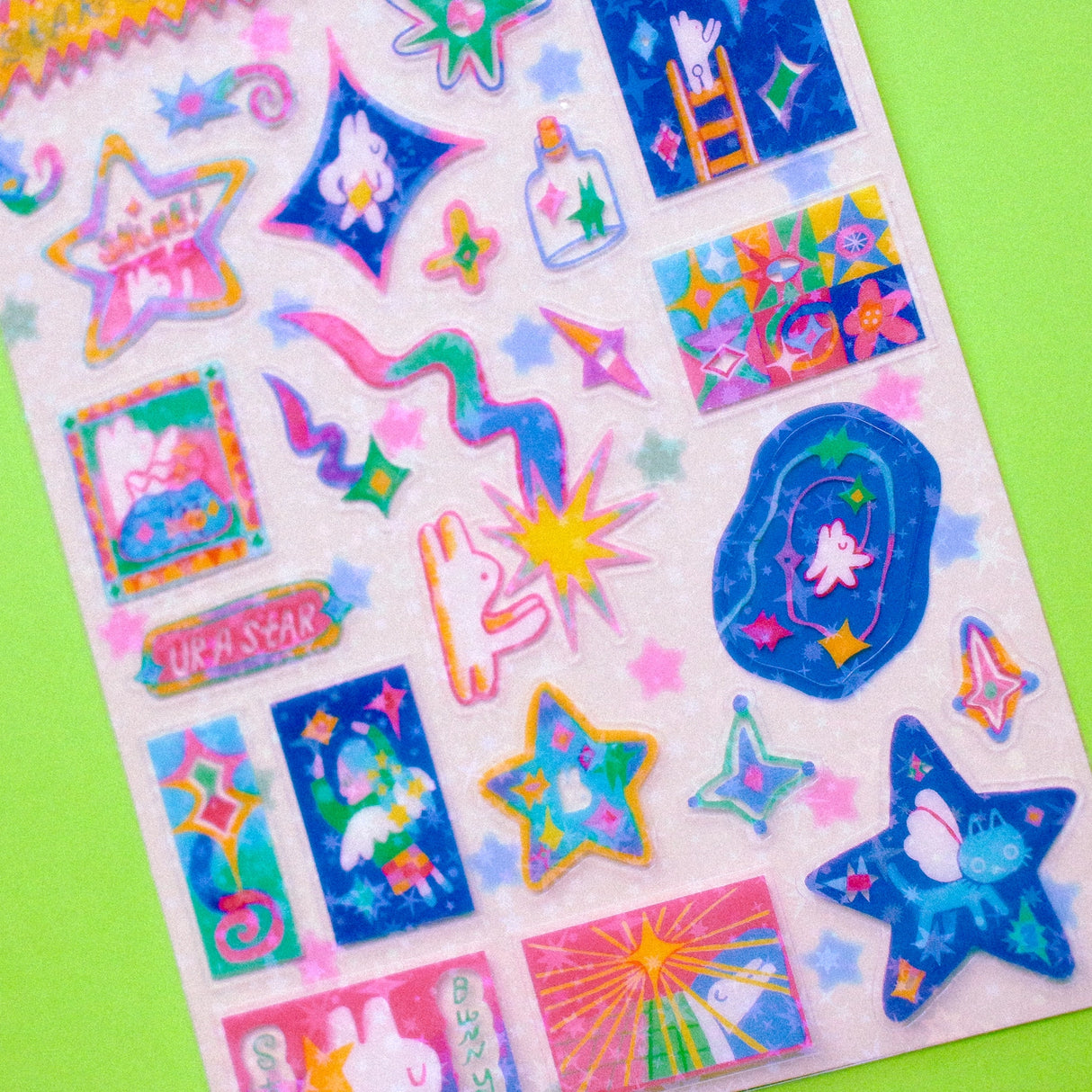 A6 Sticker Sheet

Great for journaling and decorating!

Water resistant, not waterproof. Do not place in areas of high wear.&nbsp;