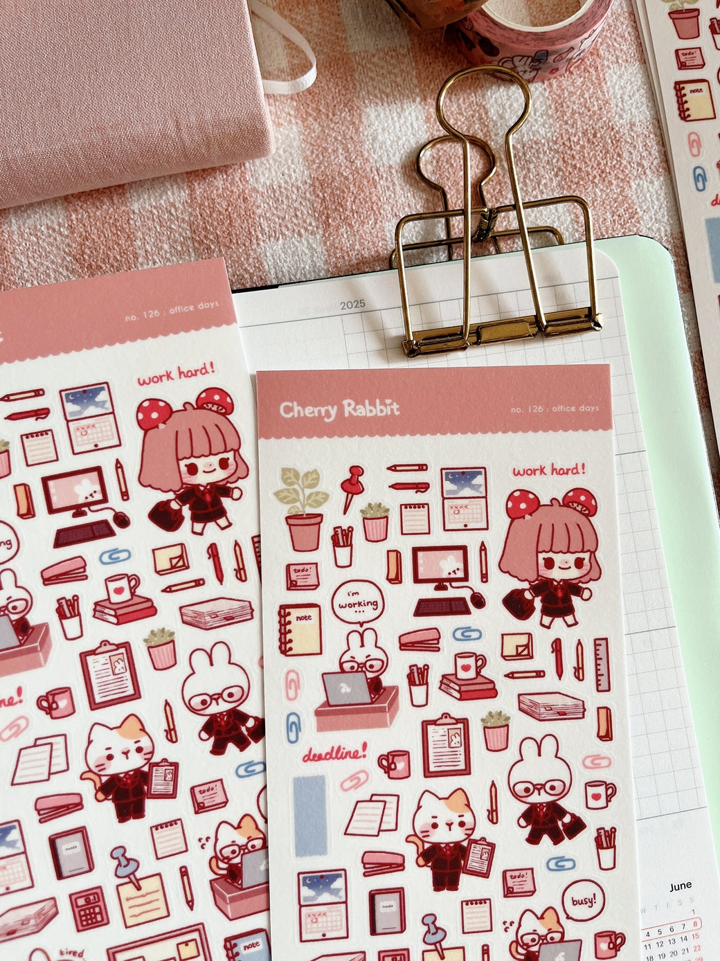 Cherry Rabbit - Office Days Sticker Sheet