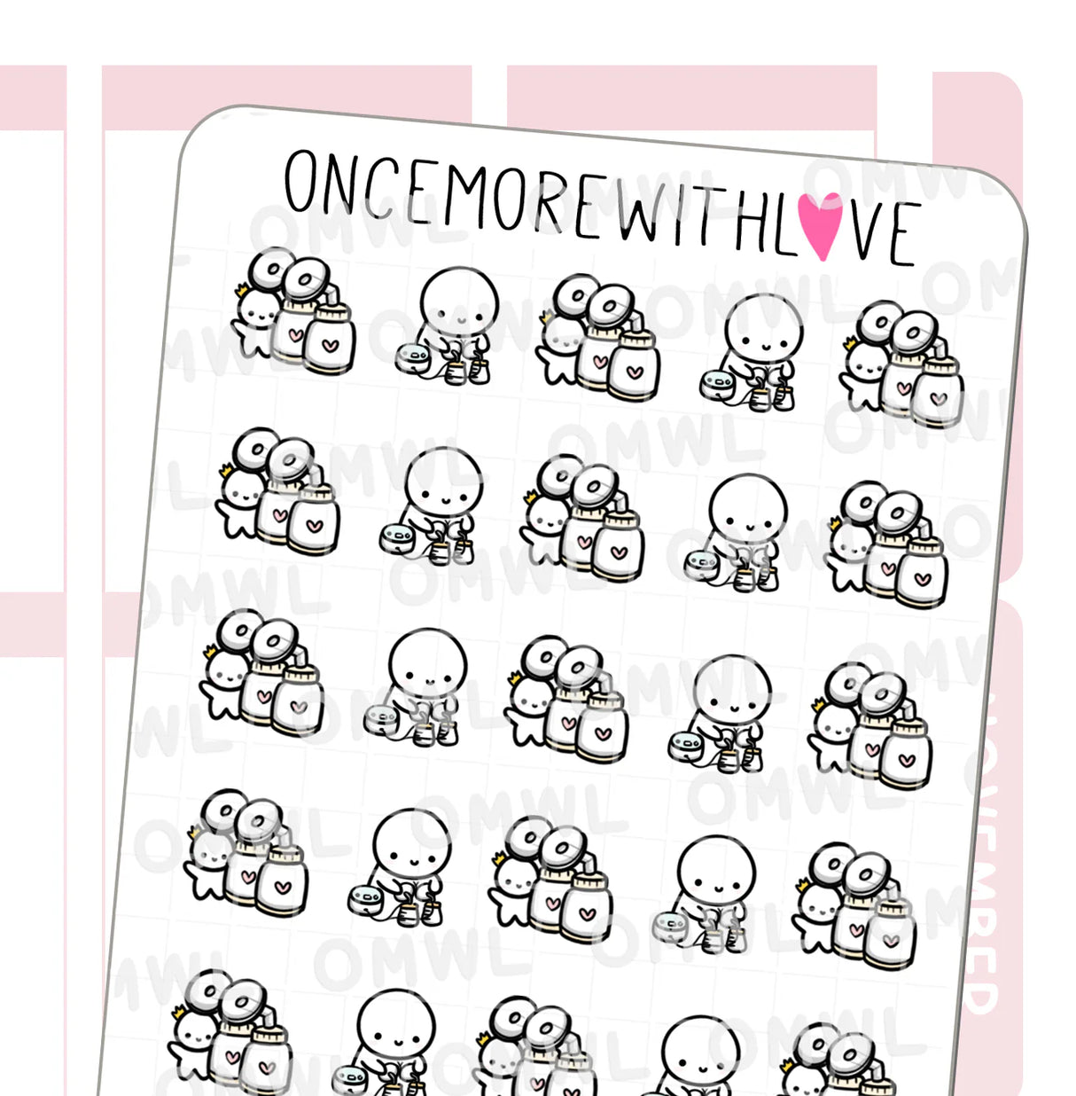 Once More With Love - M1145 Breastpump Sticker Sheet

For my pumping mamas!