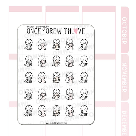 Once More With Love - M1209 Bunny Stuffy Sticker Sheet

Do you have a favourite toy growing up? My baby girl is so in love with her bunny stuffy -&nbsp;Seeing the light in her eyes when she holds it dear to her heart just makes me smile!

SPECS:

Size - Each sheet is approximately 4.5x3.5 (regular size) inches.&nbsp;
Type - Designed for all planners, organizers, calendars, bullet journals, and traveler's notebooks&nbsp;
Material - Non-removable matte white adhesive paper&nbsp;
Design - All designs are origi