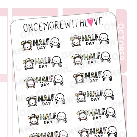 Once More With Love - M1457 Half Day Sticker Sheet

Half Day! YES! What are you going to do now with your afternoon freed up!