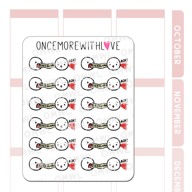 Once More With Love - M1477 Nag Nag Nag Sticker Sheet

Nag nag nag nag nag omg. Whether you are the one nagging or someone else is nagging you, this sticker fits sooo many situations.