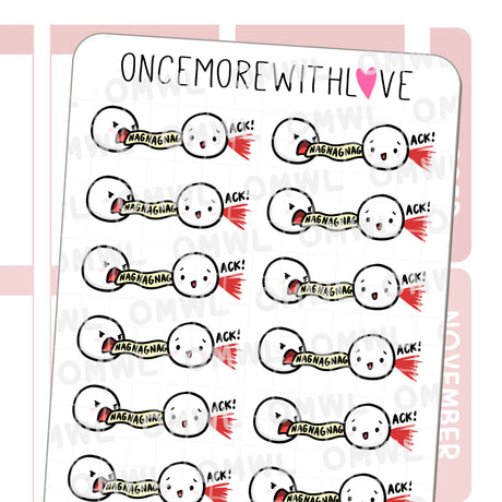 Once More With Love - M1477 Nag Nag Nag Sticker Sheet

Nag nag nag nag nag omg. Whether you are the one nagging or someone else is nagging you, this sticker fits sooo many situations.