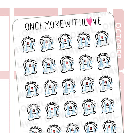 Once More With Love - M1480 Dramatic Crying Sticker Sheet

Works for when you're super sad, grief, tantrums, whenever you just need a really big, good cry.
