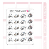Once More With Love - M1485 Oops I Fell Asleep Sticker Sheet

...wait wait... what just happened? Did I doze off again!!