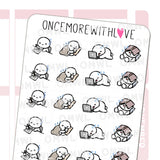 Once More With Love - M1485 Oops I Fell Asleep Sticker Sheet

...wait wait... what just happened? Did I doze off again!!
