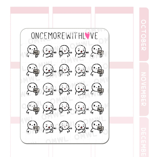 Once More With Love - M1489 Just NO Sticker Sheet

It's not a NAH. Just NO!