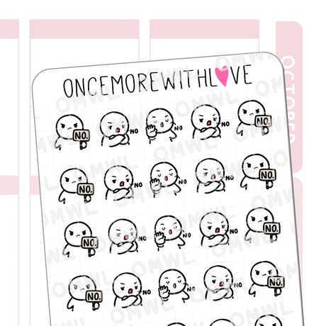 Once More With Love - M1489 Just NO Sticker Sheet

It's not a NAH. Just NO!
