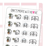 Once More With Love - M1490 Social Anxiety Sticker Sheet

A delightfully awkward sticker sheet for when you want to say “hi” but your brain says “run!”