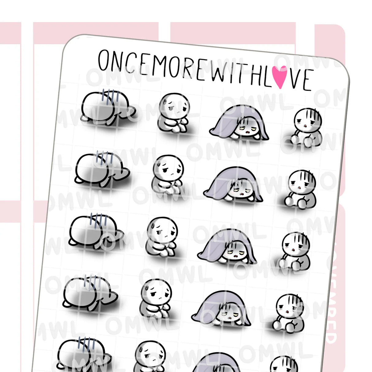 Once More With Love - M1491 Doom and Gloom Sticker Sheet

These munchkins are holding you dear especially on those gloomy days. They've got you!