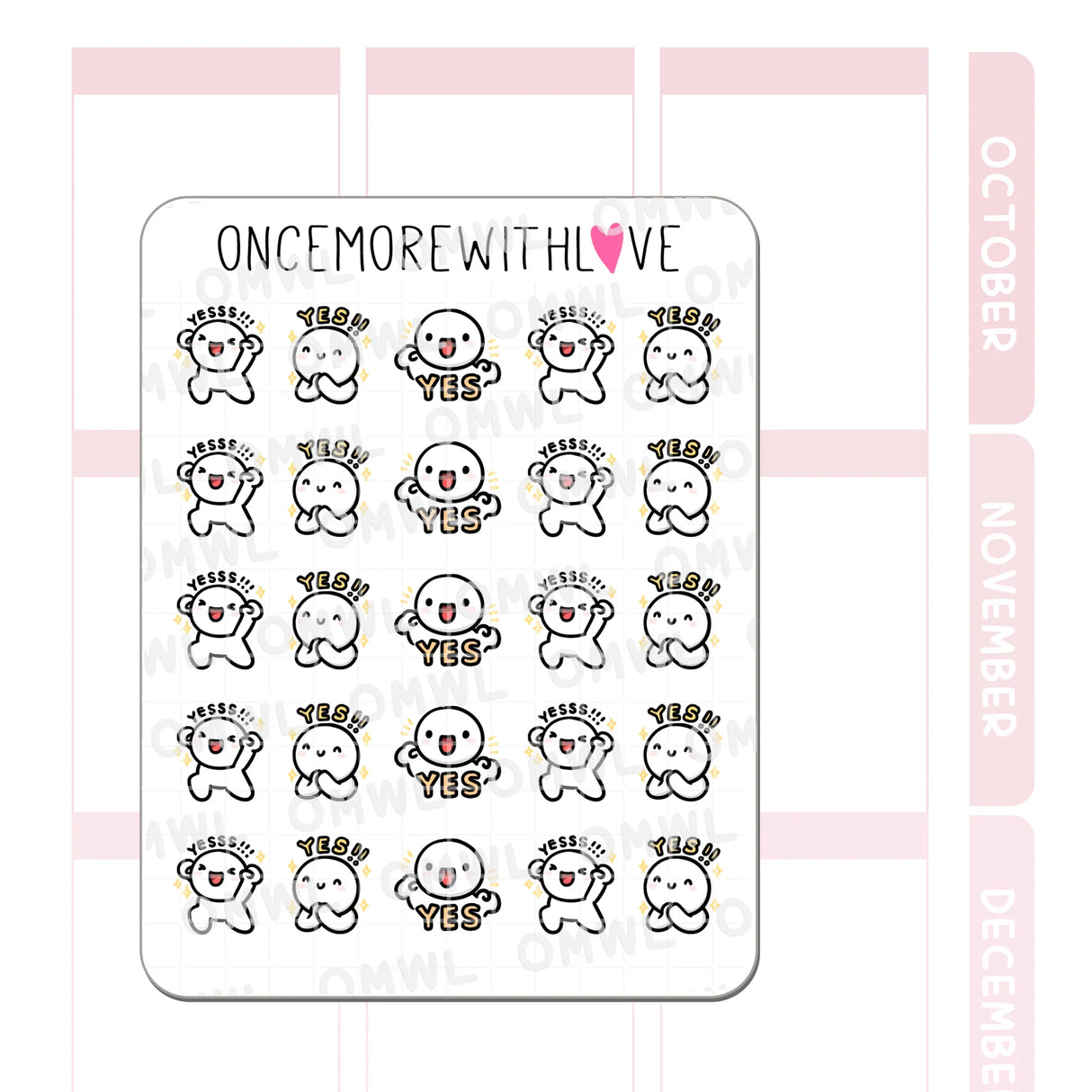 Once More With Love - M1495 Yes! Sticker Sheet

Yes. YES. YESSSSSSSA!