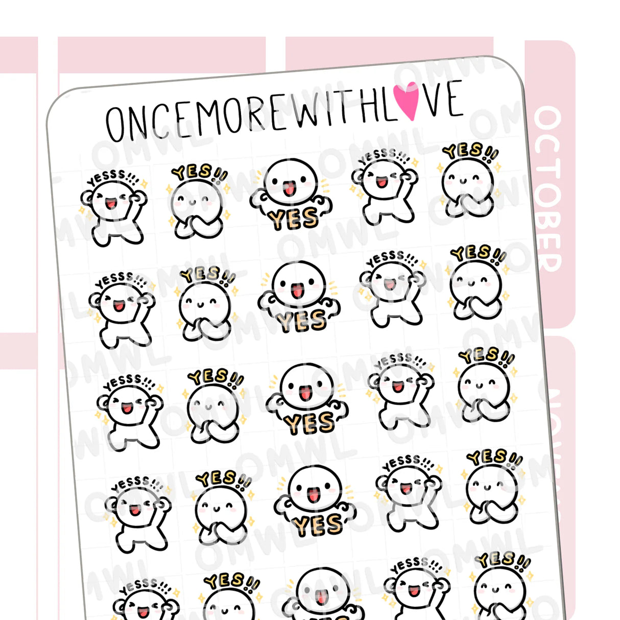Once More With Love - M1495 Yes! Sticker Sheet

Yes. YES. YESSSSSSSA!