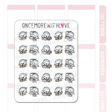 Once More With Love - M1496 Overworked Sticker Sheet

A sticker sheet for the gloriously overworked - because sleep is a myth...