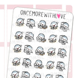 Once More With Love - M1496 Overworked Sticker Sheet

A sticker sheet for the gloriously overworked - because sleep is a myth...