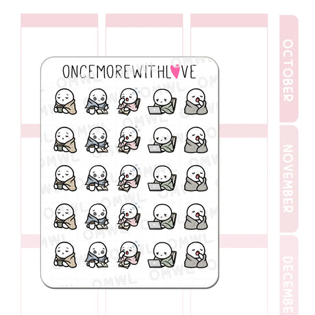 Once More With Love - M1498 Barely Awake Sticker Sheet

Can I please go back to bed?