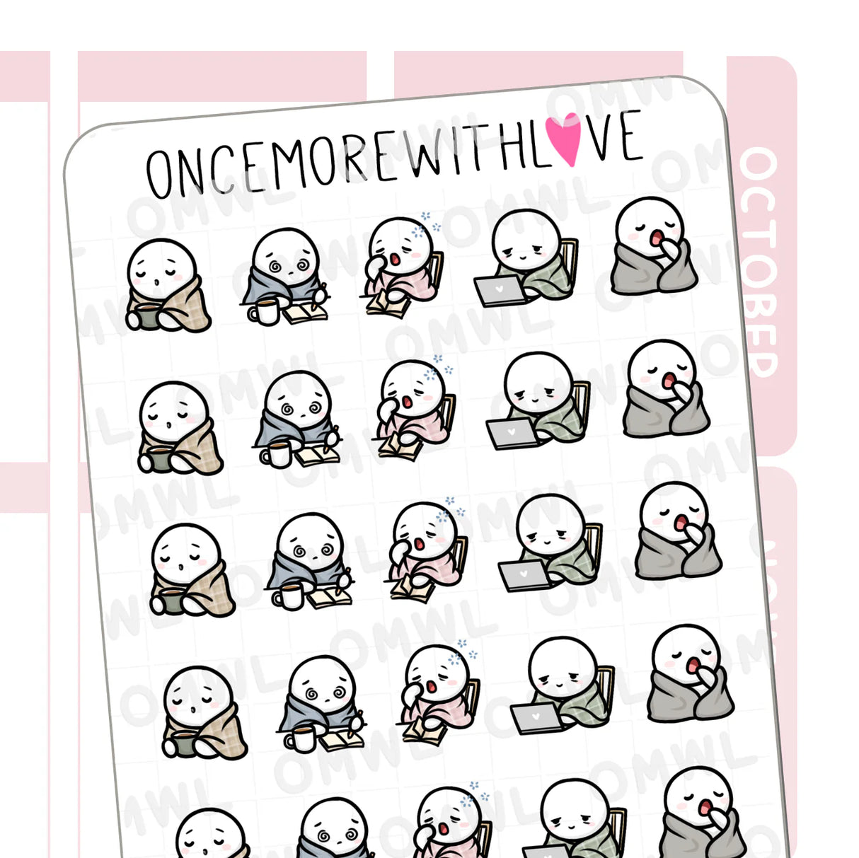 Once More With Love - M1498 Barely Awake Sticker Sheet

Can I please go back to bed?