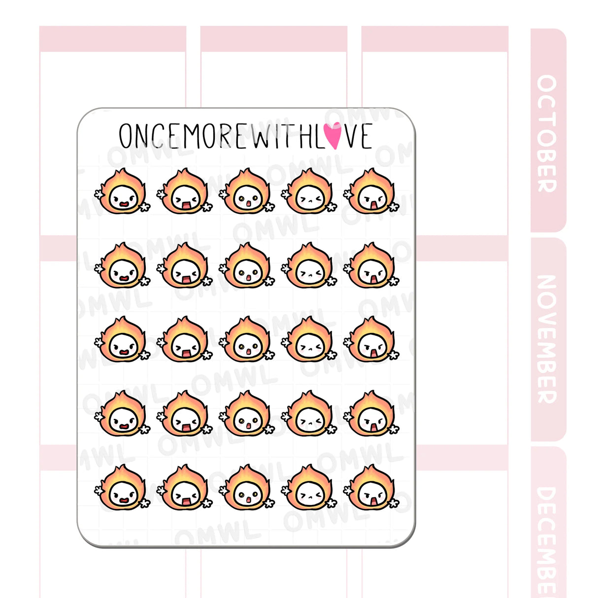 Once More With Love - M1501 Fired Up Sticker Sheet

GRRRR! Feeling fired up? These munchkins are with you!