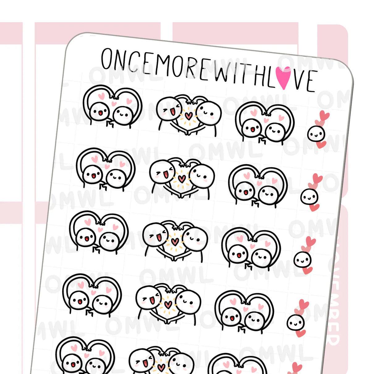 Once More With Love - M1502 Hearts Together Sticker Sheet

Together - we have love.