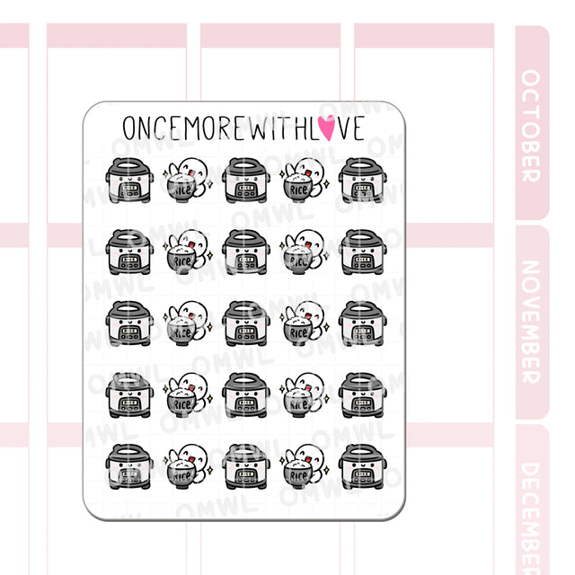 Once More With Love - M1516 Rice Lover Sticker Sheet

Can't live without rice! My mom used to call me a rice tub because I love rice so much hehe.