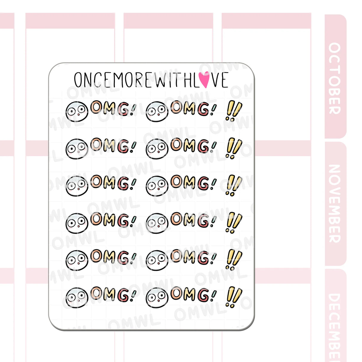 Once More With Love - M1517 OMG! Sticker Sheet

OMG! Some munchkins perfect for big news, exciting news, shocking news! These munchkins can be used for so many things and they're super cute!