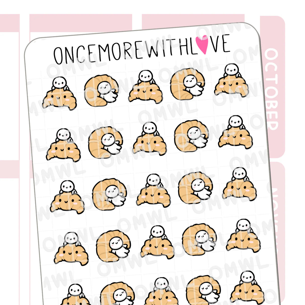 Once More With Love - M1519 Croissant Munchkin Sticker Sheet

I am obsessed with croissants! I'm still on the hunt for the best croissant in Vancouver so if you know any, please let me know!