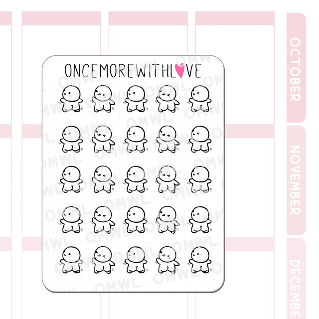 Once More With Love - M1522 Shake That Booty Sticker Sheet

Aahhh I honestly don't know why I drew this, but who doesn't need a bum-shaking munchkin? Haha it literally looks sooo cute! Maybe to use for squats or gym?