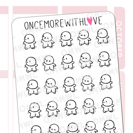 Once More With Love - M1522 Shake That Booty Sticker Sheet

Aahhh I honestly don't know why I drew this, but who doesn't need a bum-shaking munchkin? Haha it literally looks sooo cute! Maybe to use for squats or gym?