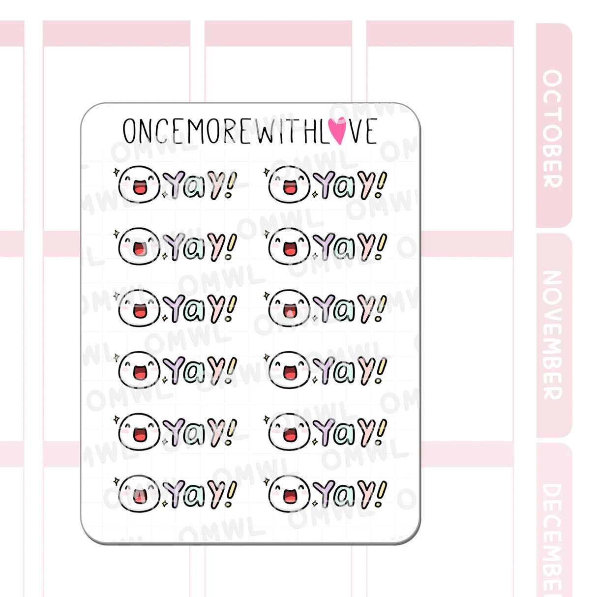 Once More With Love - M1524 Yay! Munchkin Sticker Sheet

Yay! Sometimes good things just happen, and this munchkin is there to celebrate it with you!