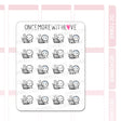 Once More With Love - M1526 Work Fatigue Sticker Sheet

When it feels like your soul has left your body and you're so tired from work or just life in general... Here is the sticker for you!