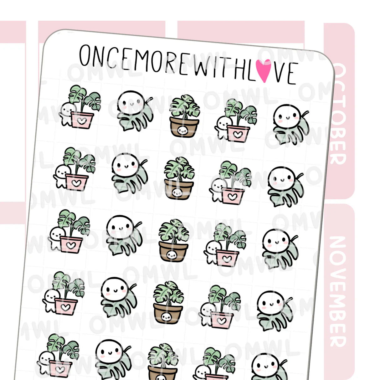 Once More With Love - M1534 Monstera Plants Sticker Sheet

I don't have a green thumb so I don't think I'll ever be able to maintain one of these, but they are beautiful plants!
