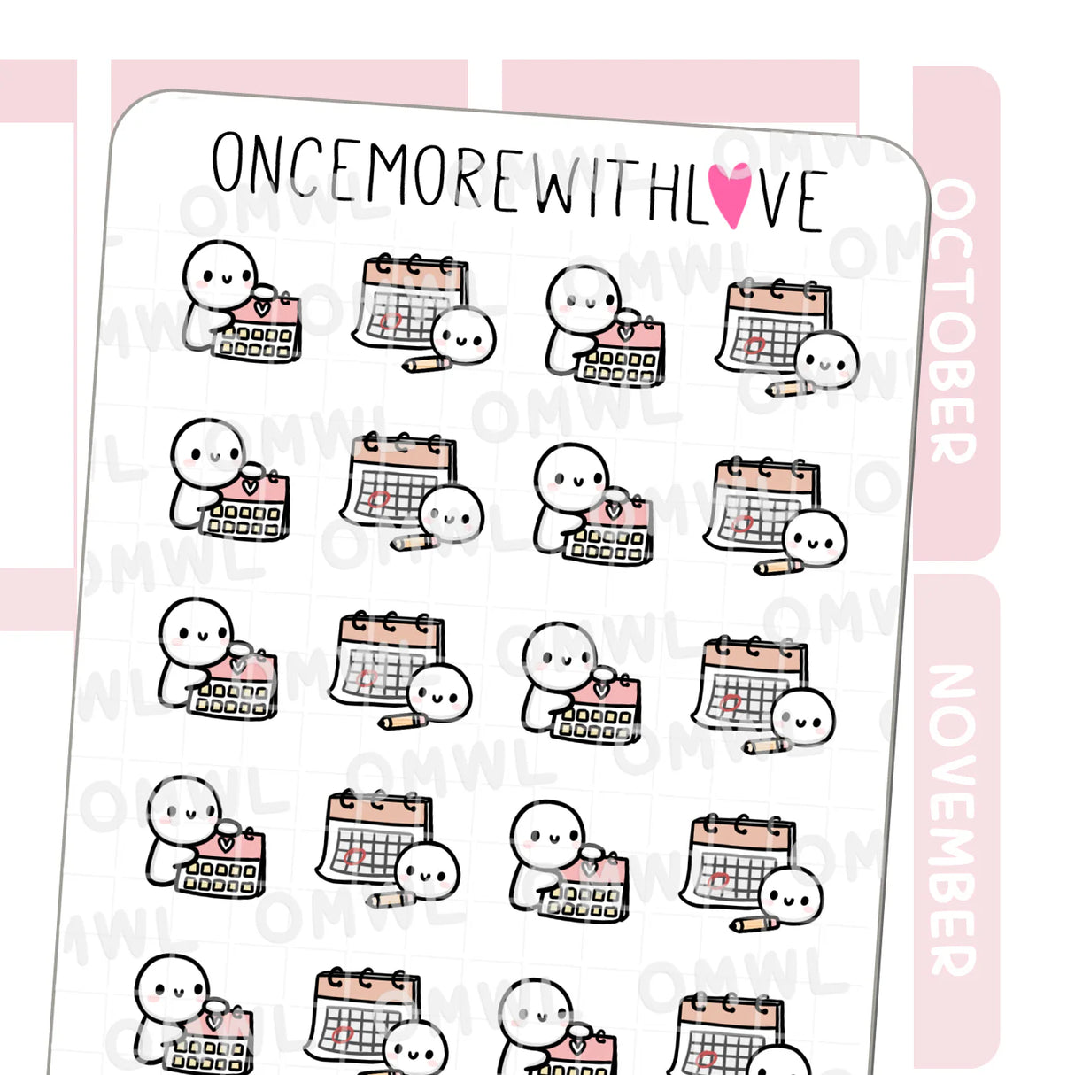 Once More With Love - M1535 Calendar Sticker Sheet

Calendar munchkins when you update your monthly page or home calendars!