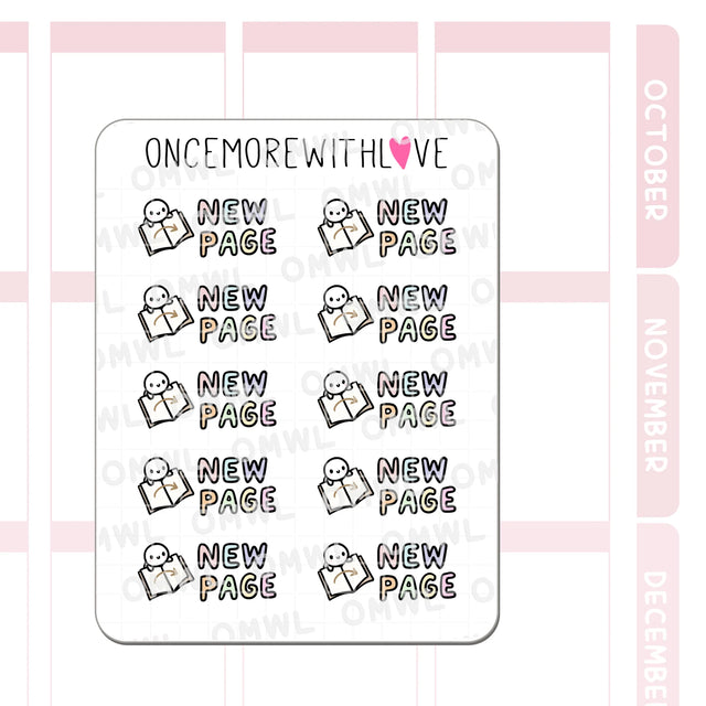 Once More With Love - M1541 Turn Over a New Page Sticker Sheet

Time to turn the page! Whether it's a new page for a book you are reading, or a new page of a journal or planning you are about to dive into, these munchkins can help you feel a sense of renewal.