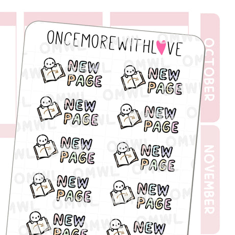 Once More With Love - M1541 Turn Over a New Page Sticker Sheet

Time to turn the page! Whether it's a new page for a book you are reading, or a new page of a journal or planning you are about to dive into, these munchkins can help you feel a sense of renewal.