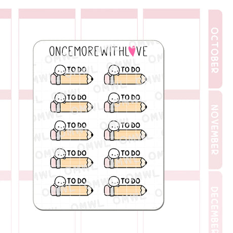 Once More With Love - M1542 To Do Pencils Sticker Sheet

Great as headers for your To Do lists! These munchkin To Do pencils are super cute!