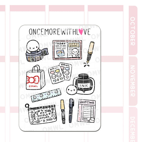 Once More With Love - M1546 Little Craft Fest Large Deco Sticker Sheet

Stickers I designed with LittleCraftFest in mind! But they work great for any stationery lover and especially for junk journaling!