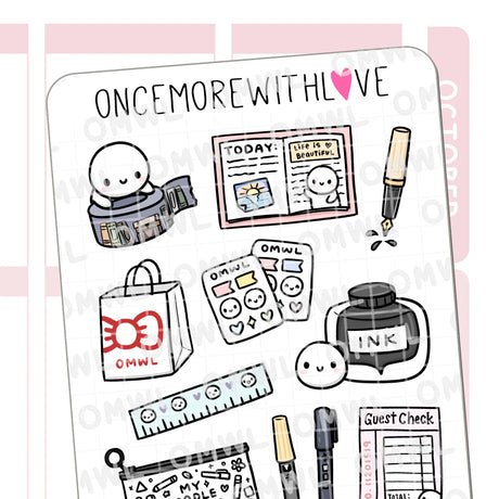 Once More With Love - M1546 Little Craft Fest Large Deco Sticker Sheet

Stickers I designed with LittleCraftFest in mind! But they work great for any stationery lover and especially for junk journaling!