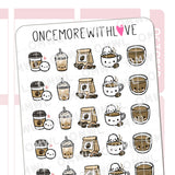 Once More With Love - M1548 Coffee Time 3.0 Sticker Sheet

Where are my coffee drinkers? Hot coffee, iced coffee, coffee beans, coffee with milk... take-out coffee. These munchkins have got you covered!