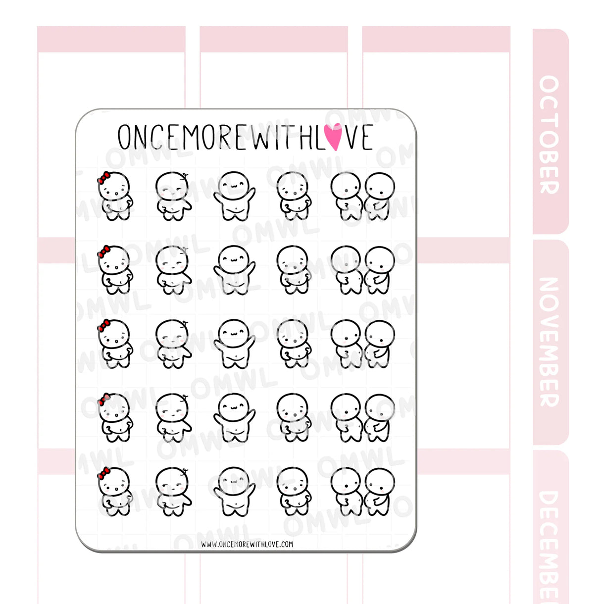 Once More With Love - M554 Fluffy Sticker Sheet

A fun way for you to track changes to your body!
