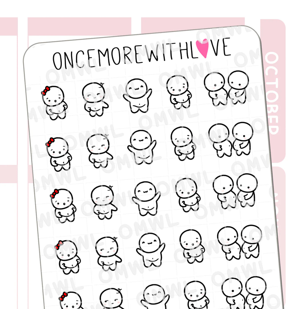 Once More With Love - M554 Fluffy Sticker Sheet

A fun way for you to track changes to your body!