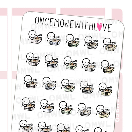 Once More With Love M840 Litter Box Sticker Sheet

Meow! Clean my litter box! Reminder to clean or change your cat's litter!