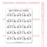 Once More With Love M864 Painting Sticker Sheet

Munchkins painting! Works great for any kind of painting... I've been doing a lot of watercolour painting but if you're using acrylic, gouache, oil, these munchkins can paint with you!