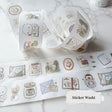 A peaceful little moment, one sticker at a time! Individually peelable washi stickers featuring cozy illustrations, finished with beautiful pearlized gold foil.

WHAT YOU RECEIVE:

1 roll of exclusively designed 30mm washi tape!

These washi tapes are great for decorating the bottom of many planner spreads or for creating cards, scrapbook pages, or journals :)

Washi tapes come shrink wrapped. No other packaging provided!

SIZE: 30mm x 10m
MATERIAL: washi tape