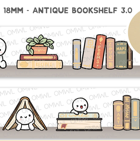Once More With Love Washi Tape - Antique Bookshelf 3.0 + Pearlized Gold Foil

Our third rendition of our most loved bookshelf!

WHAT YOU RECEIVE:

1 roll of exclusively designed washi tape by Once More With Love

These washi tapes are great for decorating your munchkin planner spreads or for creating cards, scrapbook pages, or journals :)

Washi tapes come shrink wrapped. No other packaging provided!


SIZE: 15mm x 10m
MATERIAL: washi tape