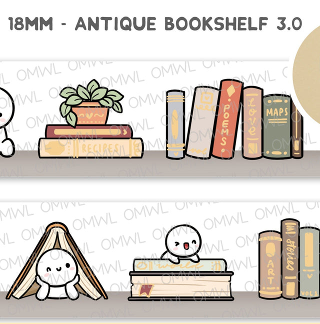 Once More With Love Washi Tape - Antique Bookshelf 3.0 + Pearlized Gold Foil

Our third rendition of our most loved bookshelf!

WHAT YOU RECEIVE:

1 roll of exclusively designed washi tape by Once More With Love

These washi tapes are great for decorating your munchkin planner spreads or for creating cards, scrapbook pages, or journals :)

Washi tapes come shrink wrapped. No other packaging provided!


SIZE: 15mm x 10m
MATERIAL: washi tape